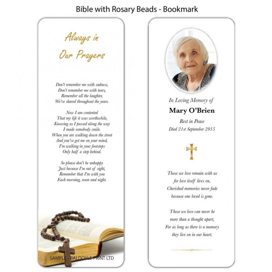 Bible With Rosary Beads Bookmark
