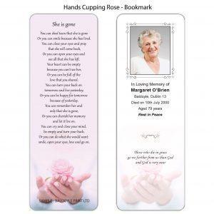 Hands Cupping Rose Bookmarks