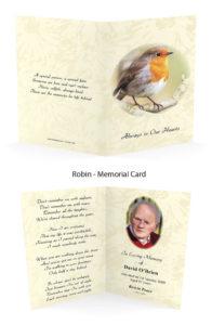 Robin Memorial Card
