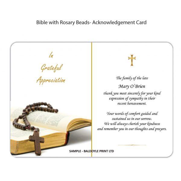 Bible with Rosary Beads Acknowledgement Card WEB 01