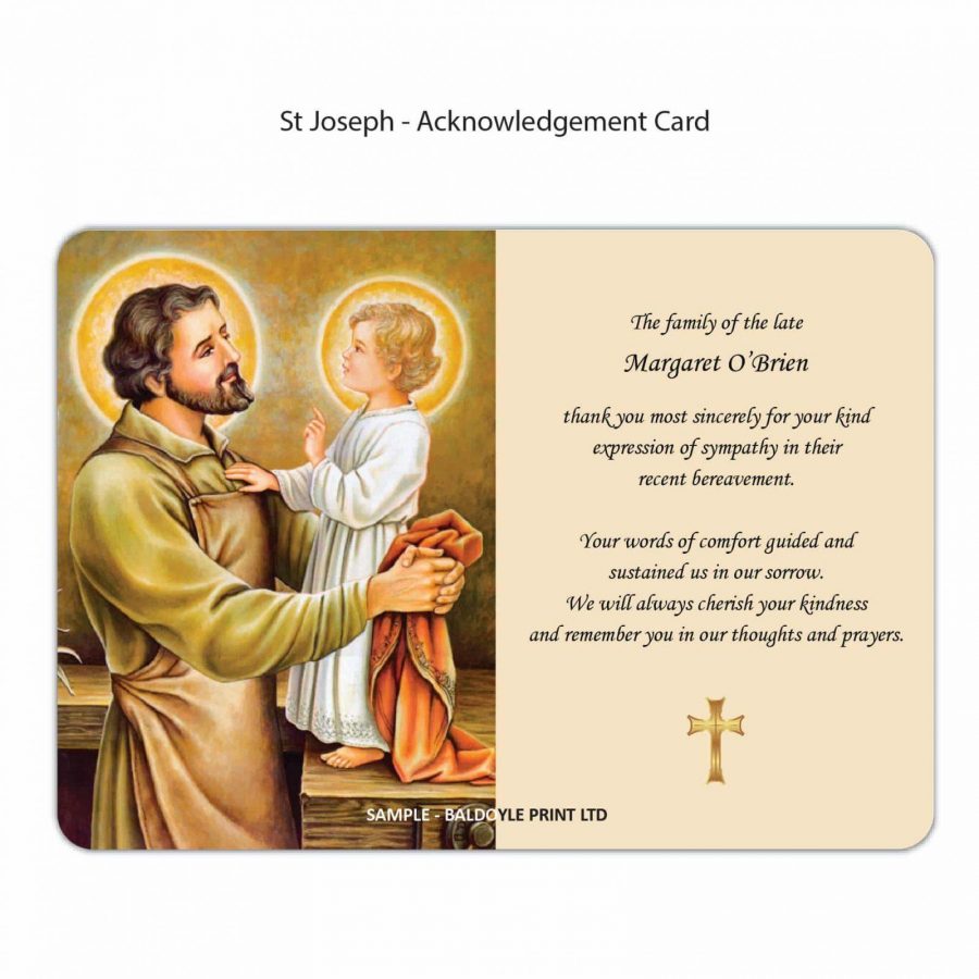 St Joseph Acknowledgement Card