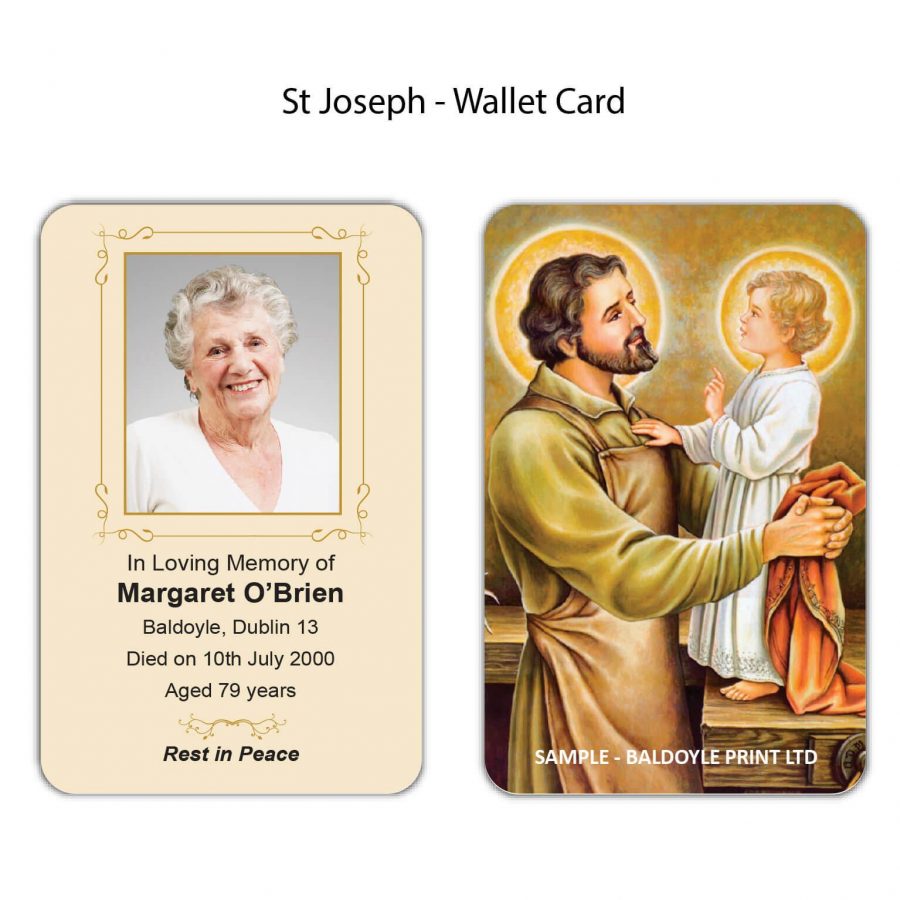 St Joseph Wallet Cards