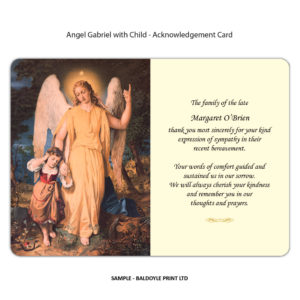 Angel Gabriel with Child Acknowledgement Card