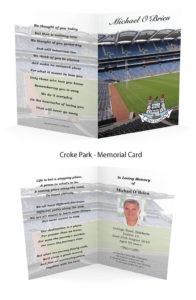 Croke Park Memorial Card