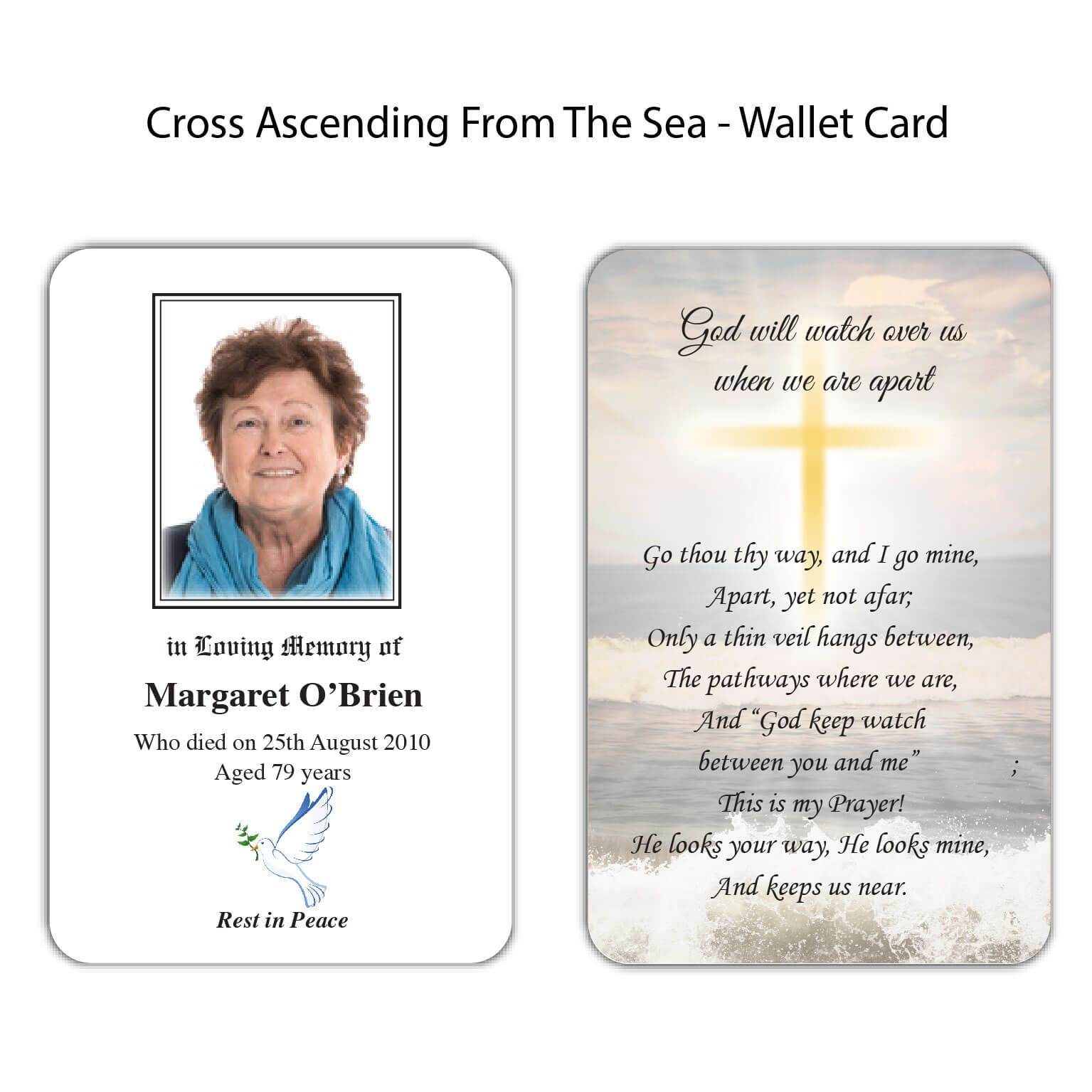 Cross Ascending From The Sea Wallet Cards