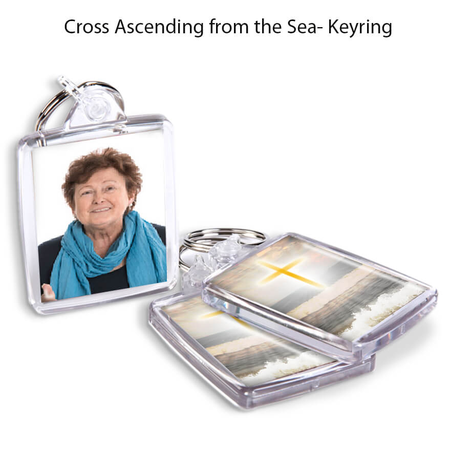 Cross Ascending From The Sea Keyrings