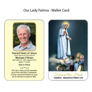 Our Lady Of Fatima Wallet Cards