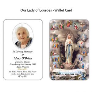 Our Lady Of Lourdes Wallet Cards
