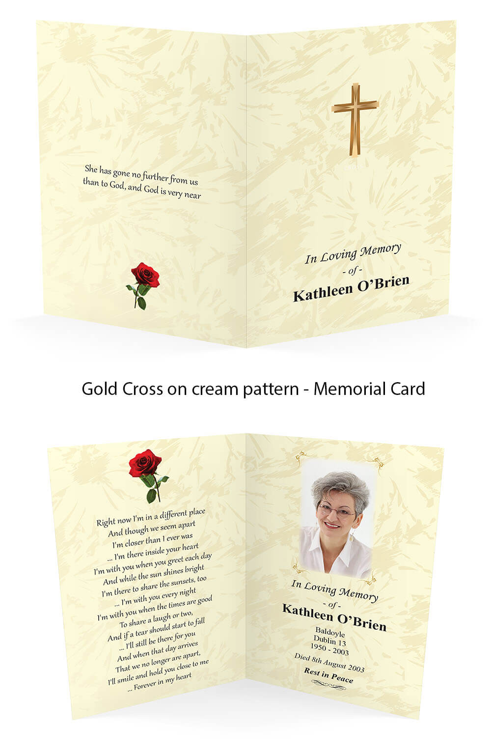 Gold Cross on Cream Pattern