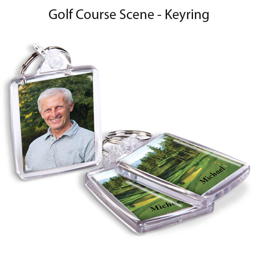 Golf Course Scene Keyrings