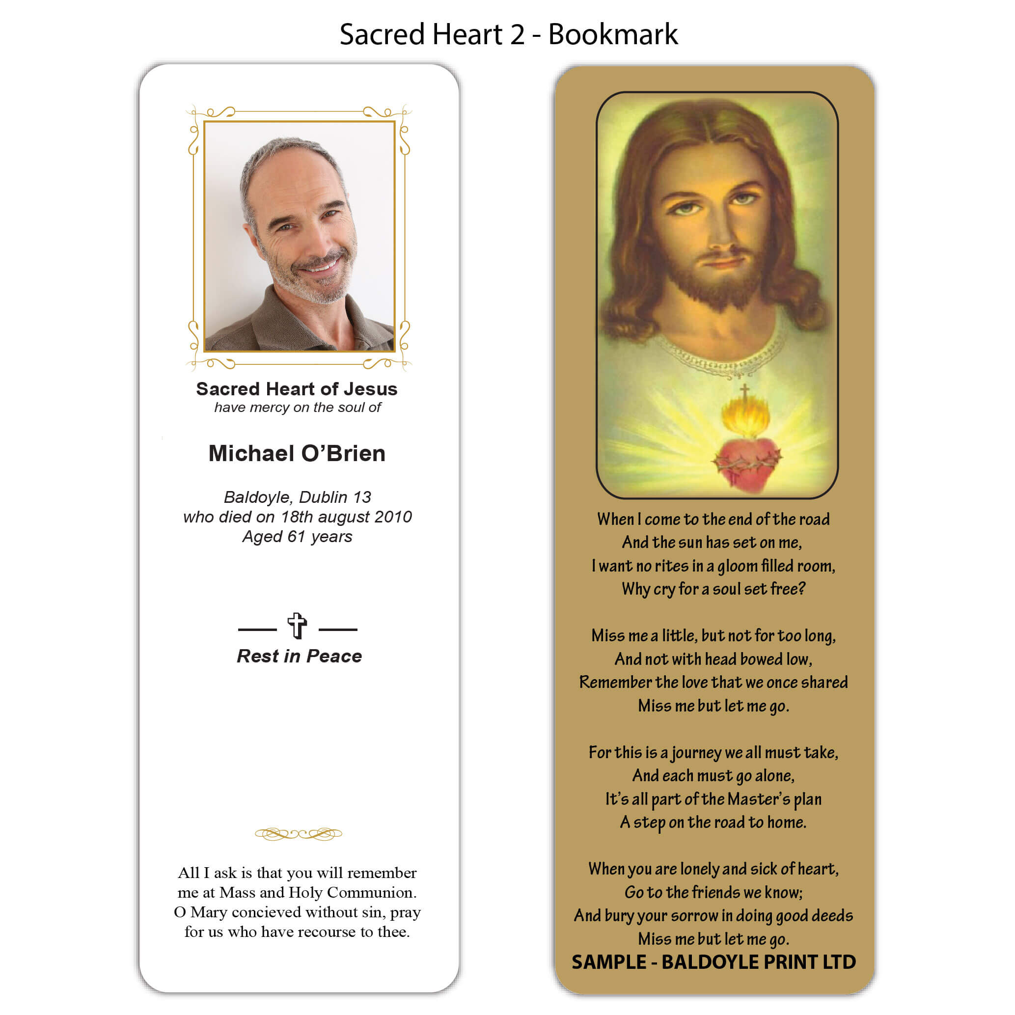 Sacred Heart 2 Bookmarks