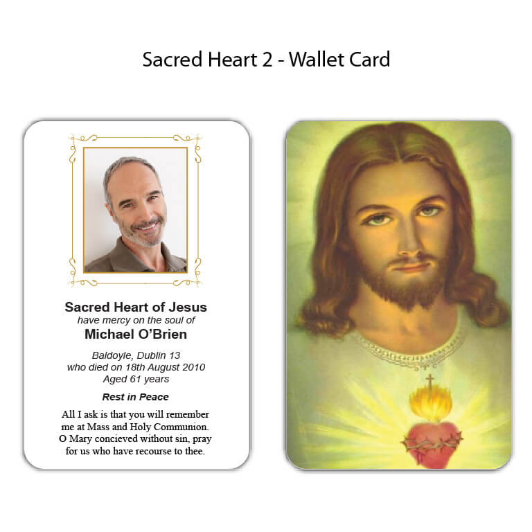 Sacred Heart 2 Wallet Cards