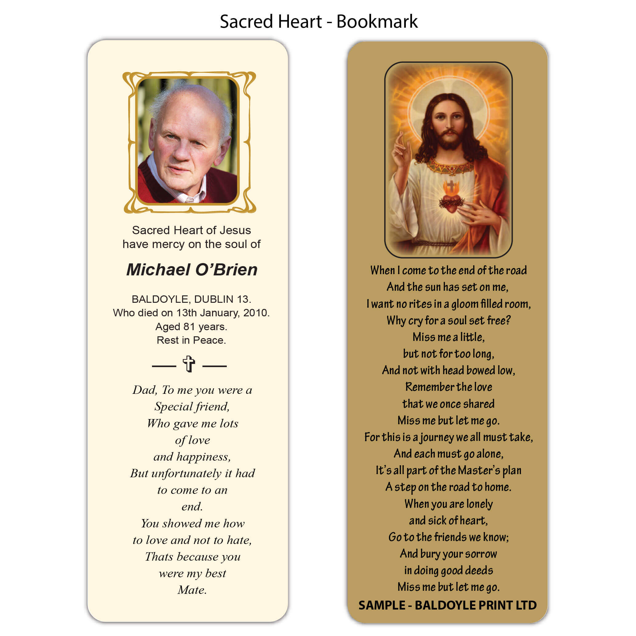 Sacred Heart Bookmarks
